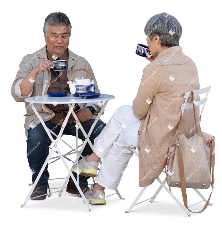 Couple drinking people png (18681)