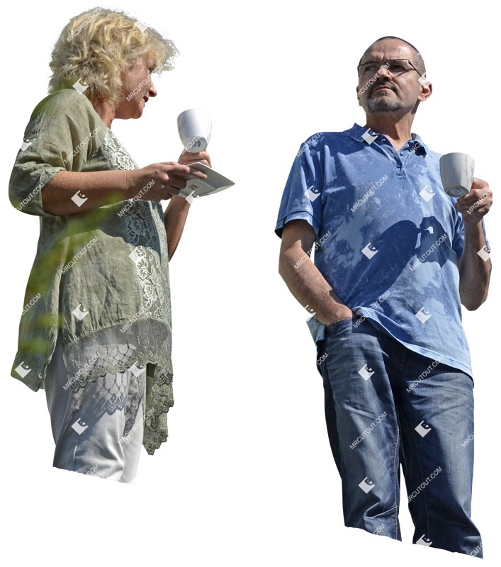 Couple drinking coffee photoshop people (2398)