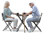 Couple drinking coffee people png (18014) - miniature