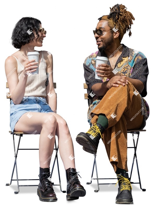 Couple drinking coffee png people (11999)