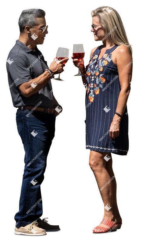 Couple drinking wine person png (15711)