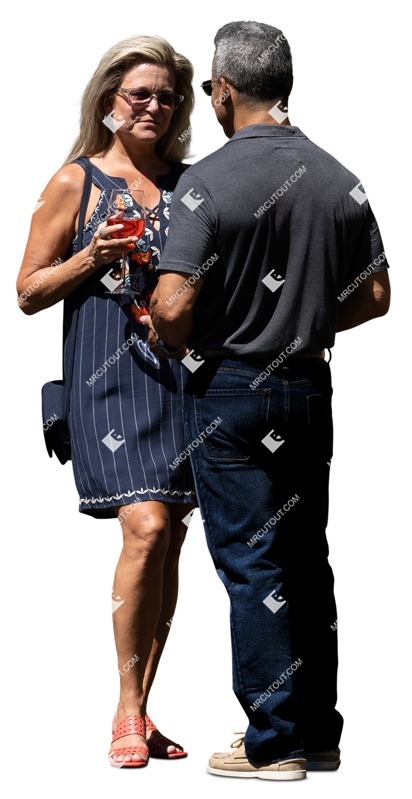 Couple drinking wine cut out people (16113)