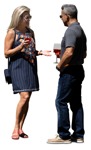 Couple drinking wine cut out people (16112) - miniature
