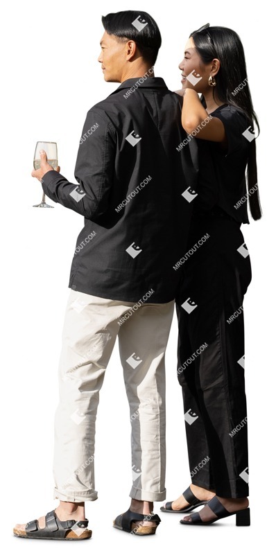 Couple drinking wine photoshop people (19926)