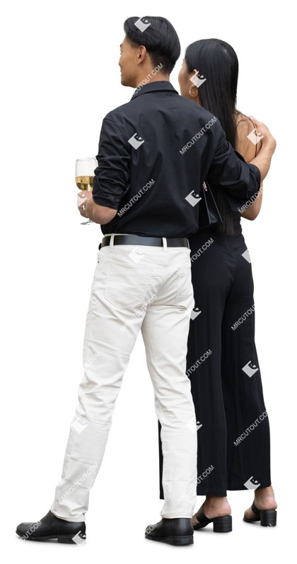 Couple drinking wine people png (19811)