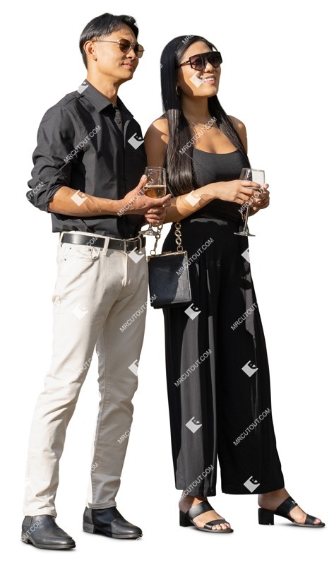 Couple drinking wine people png (19555)