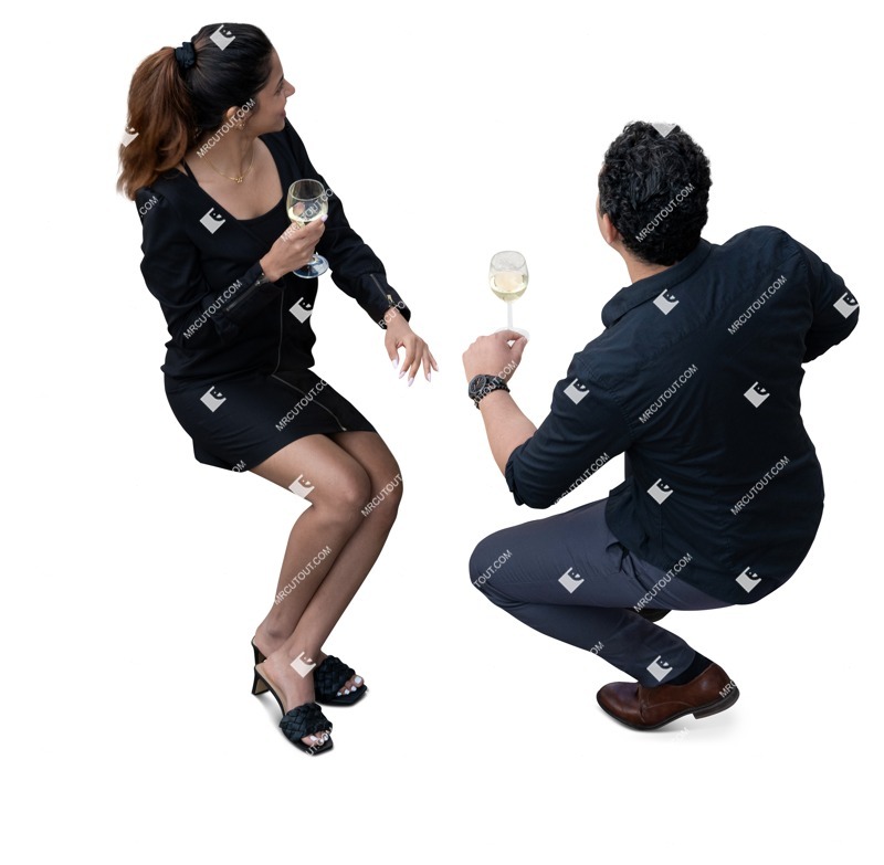Couple drinking wine human png (19820)