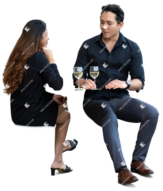 Couple drinking wine png people (19628)