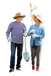 Couple gardening png people (6854) - miniature