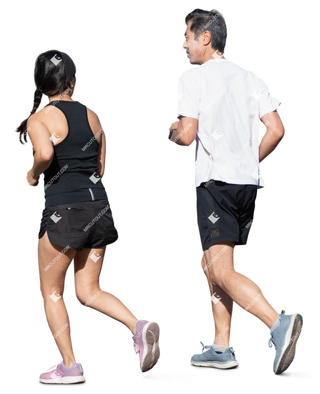 Couple jogging human png (17001)