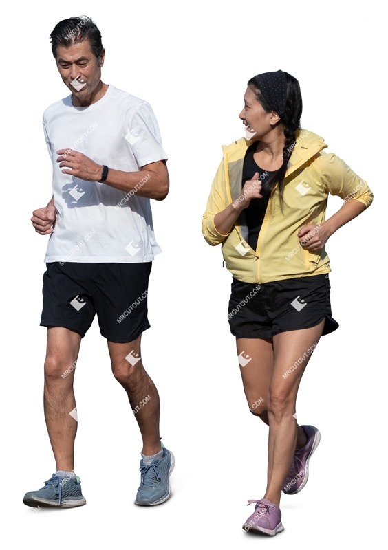 Couple jogging human png (16945)