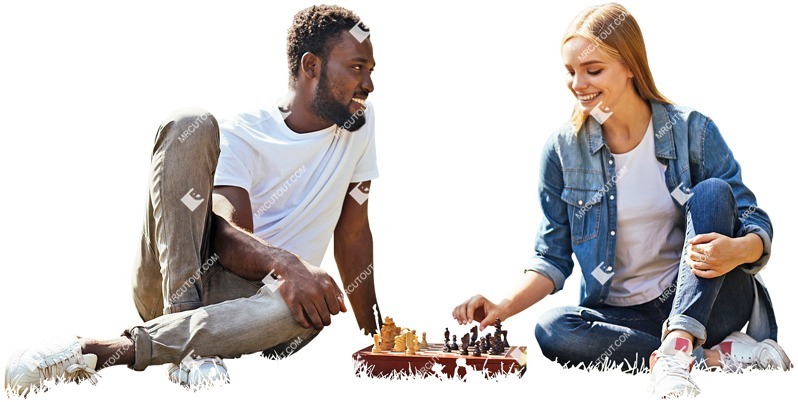 Couple playing entourage people (4097)