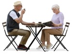 Couple reading a newspaper people png (19855) - miniature