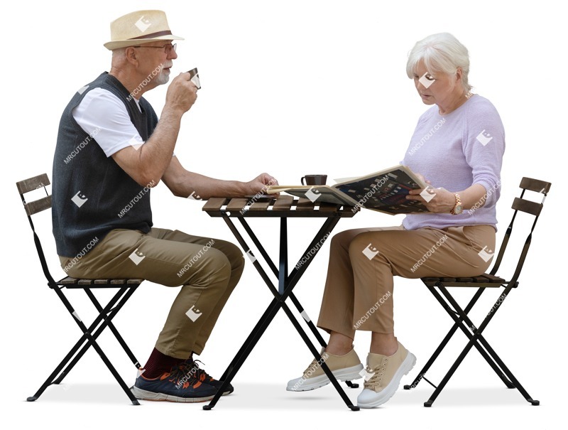 Couple reading a newspaper people png (19855) Couple reading a newspaper people png (19855)