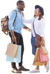 Couple shopping cut out pictures (3682) - miniature