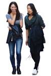 Couple shopping cut out people (6271) - miniature