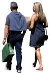 Couple shopping entourage people (15856) | MrCutout.com - miniature