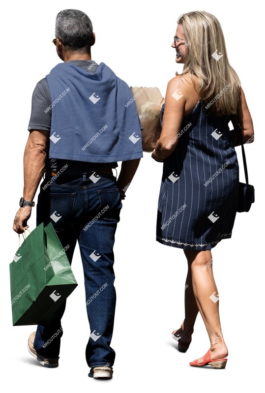 Couple shopping entourage people (15417)