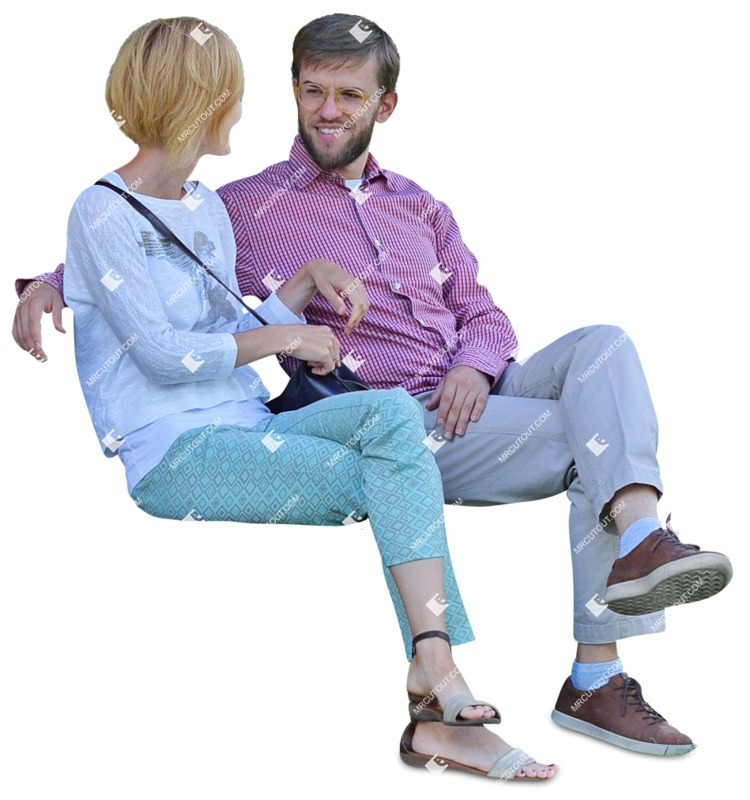 Couple sitting people png (2863)