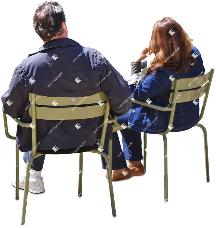 Couple sitting people png (570)