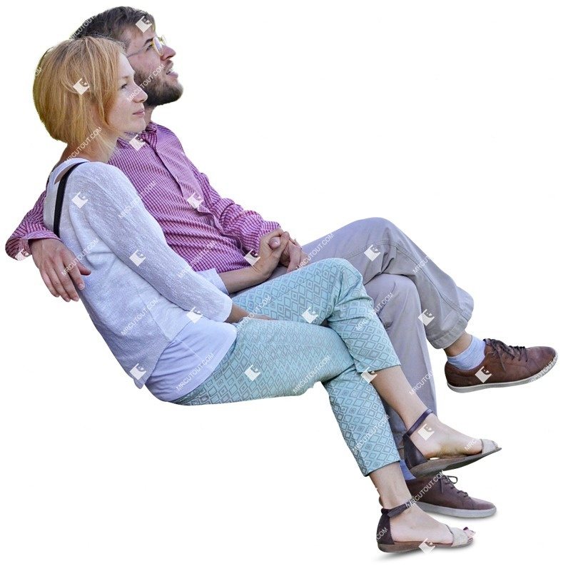 Couple sitting people png (2940)