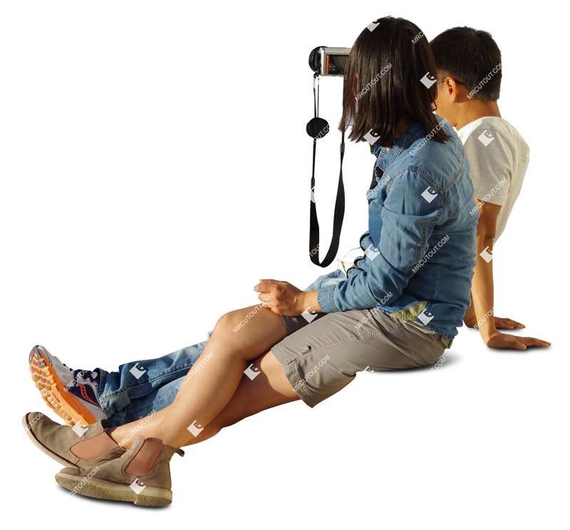 Couple sitting people png (2039)