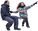 Couple sitting person png (2802) - miniature