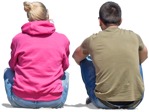 Couple sitting photoshop people (4594) - miniature