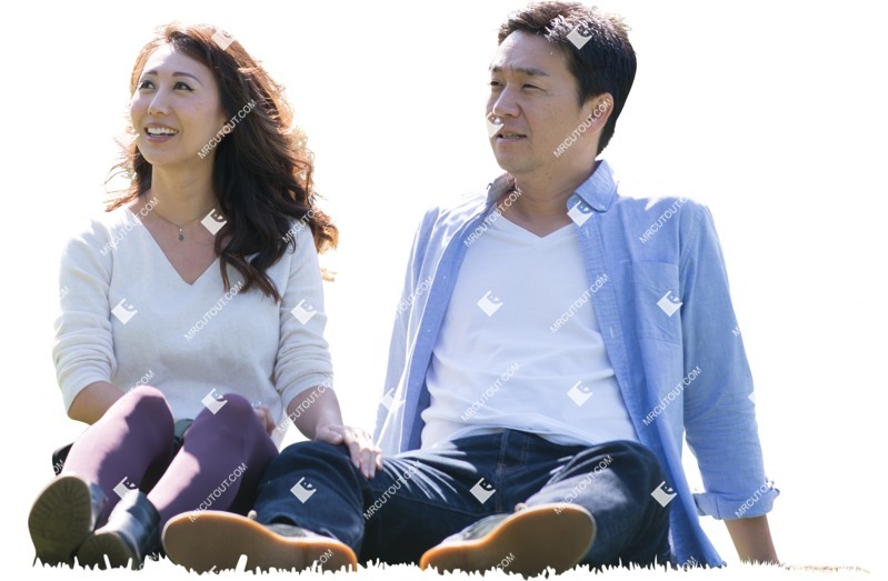 Couple sitting people png (5942)