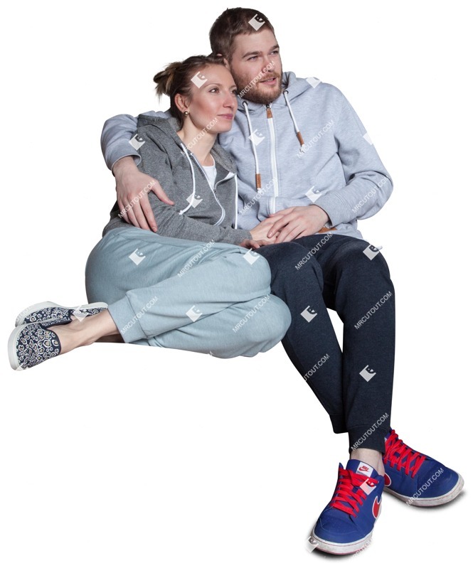Couple sitting human png (3381)