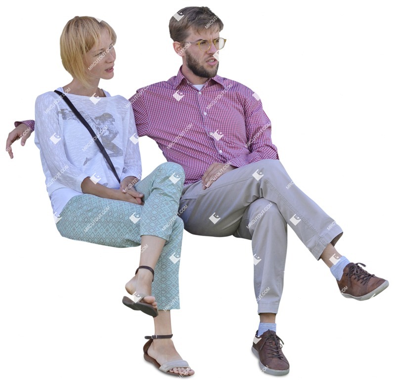 Couple sitting people png (3139)