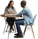 Couple sitting people png (5253) - miniature