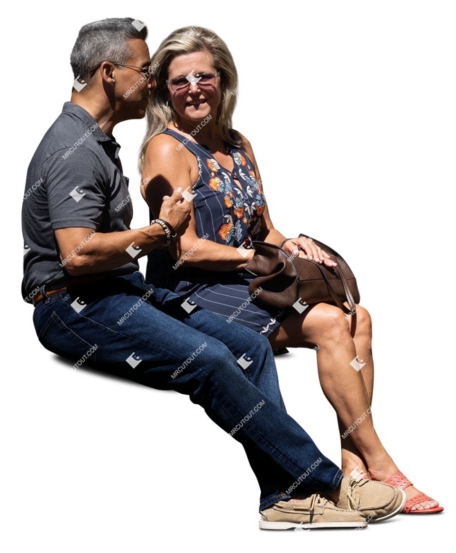 Couple sitting cut out pictures (16018)