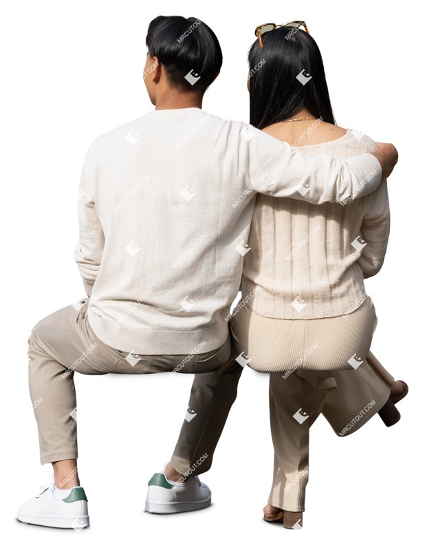 Couple sitting people png (16601)