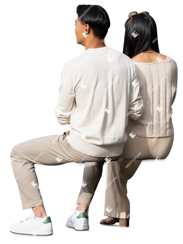 Couple sitting people png (17260)