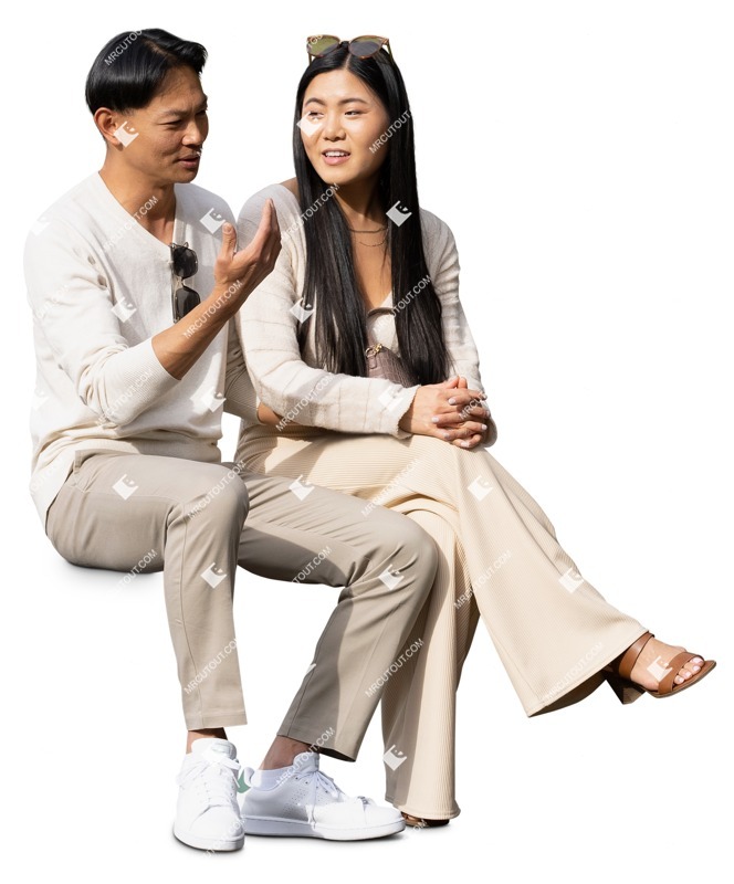 Couple sitting people png (16602)