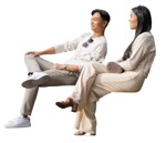 Couple sitting people png (17719) - miniature