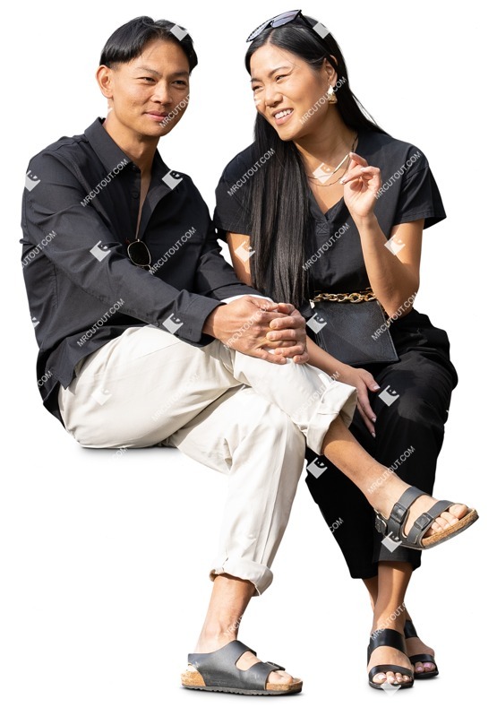 Couple sitting photoshop people (16556)