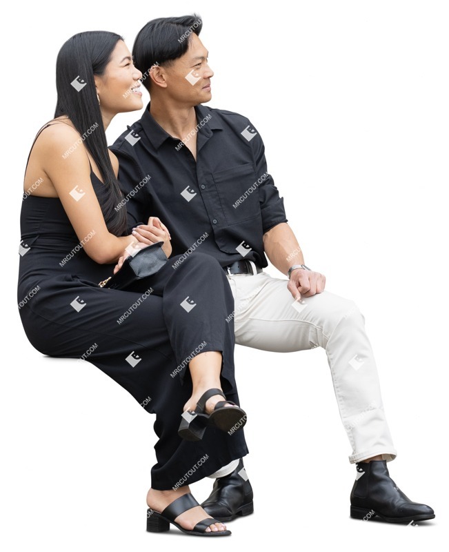 Couple sitting people png (18235)