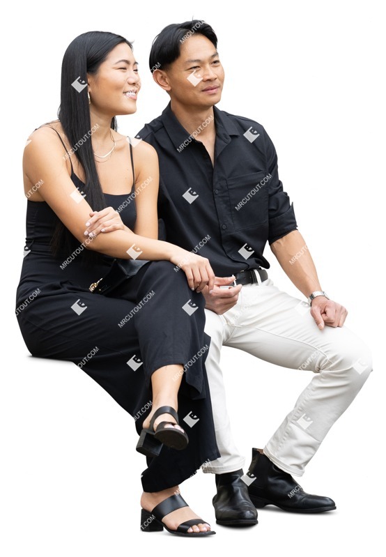 Couple sitting people png (18236)
