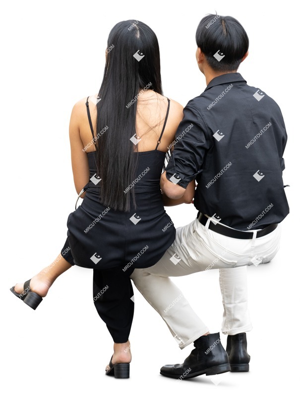 Couple sitting people png (18238)