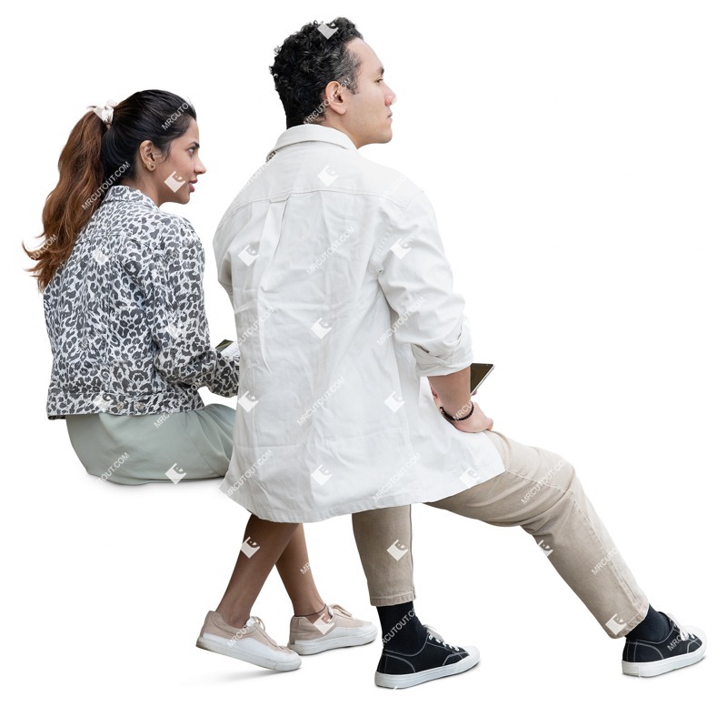 Couple sitting person png (19121)