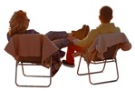 Couple sitting photoshop people (5908) - miniature