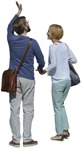 Couple standing cut out pictures (2983) - miniature