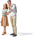 Couple standing people png (5813) - miniature