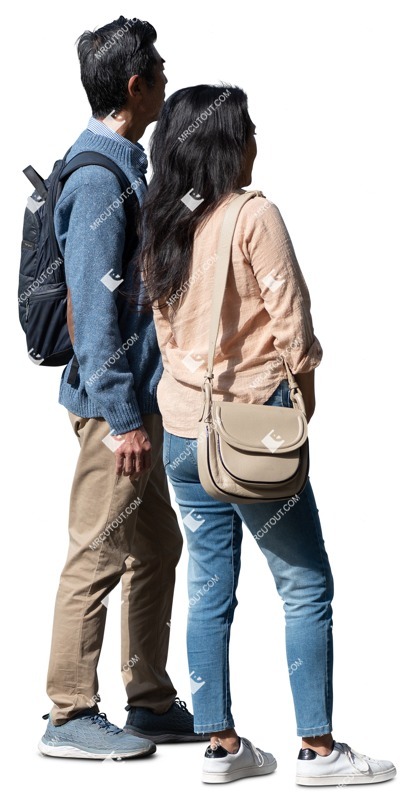 Couple standing cut out people (17890)