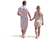 Couple walking cut out people (3371) - miniature