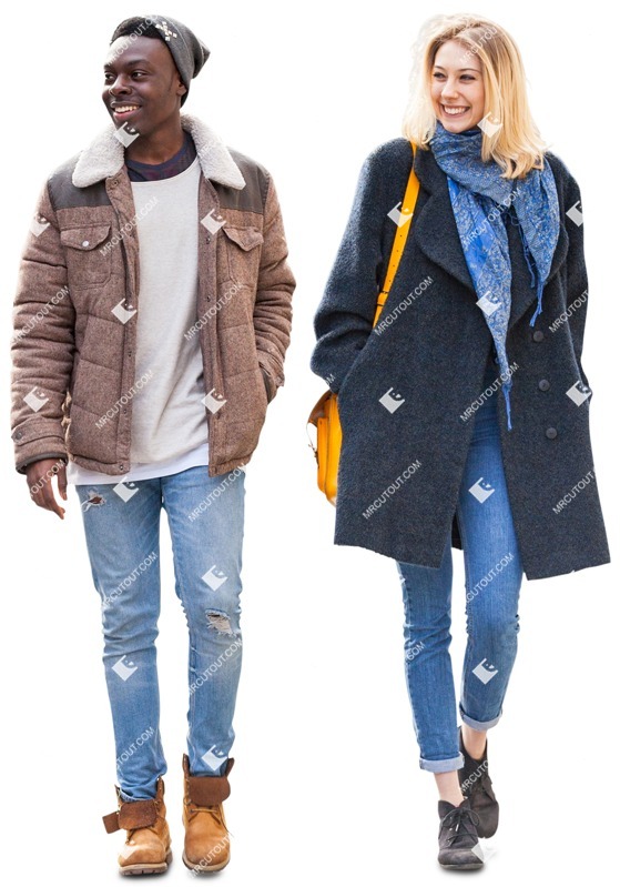 Couple walking people png (3553)