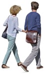 Couple walking  (3053) - miniature