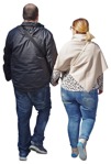 Couple walking cut out pictures (2328) - miniature